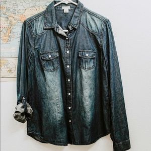 Denim button up